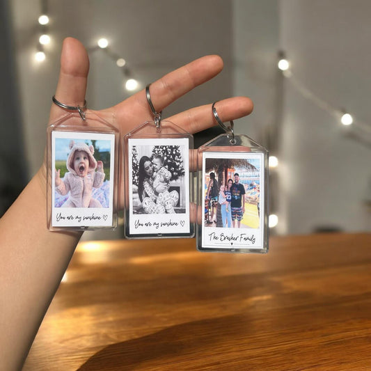 Customized double side Transparency Photo Keuchain