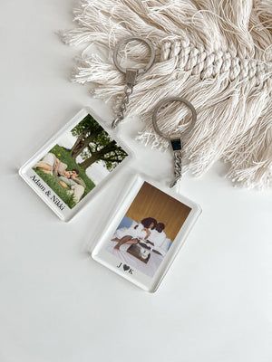 Customized double side Transparency Photo Keuchain